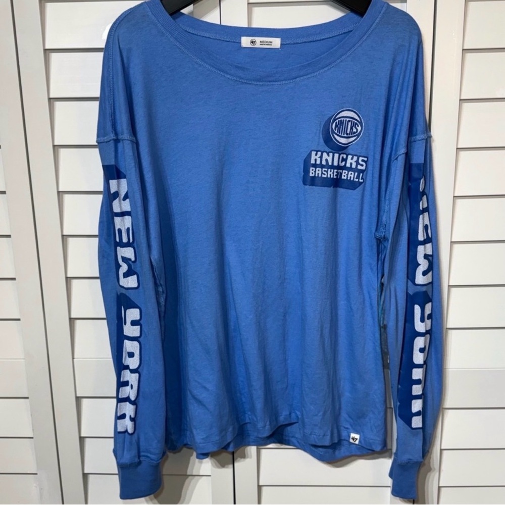 New York Knicks Blue Long Sleeve Shirt